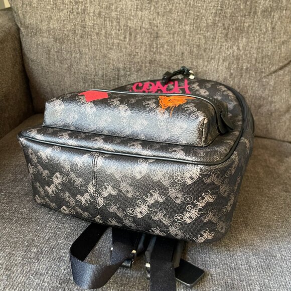 Coach Vale Medium Charlie Backpack Horse and Carriage Print 84225 NWT main image 8